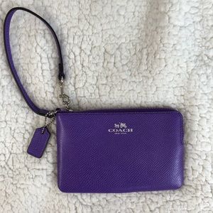 Coach Purple Wristlet